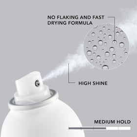 Goldwell spray texture on hair demonstrating lightweight hold benefit