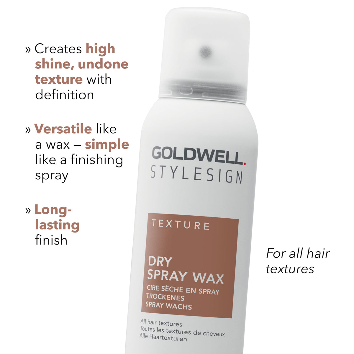 Goldwell textured hair close-up highlighting defined pieces and natural shine