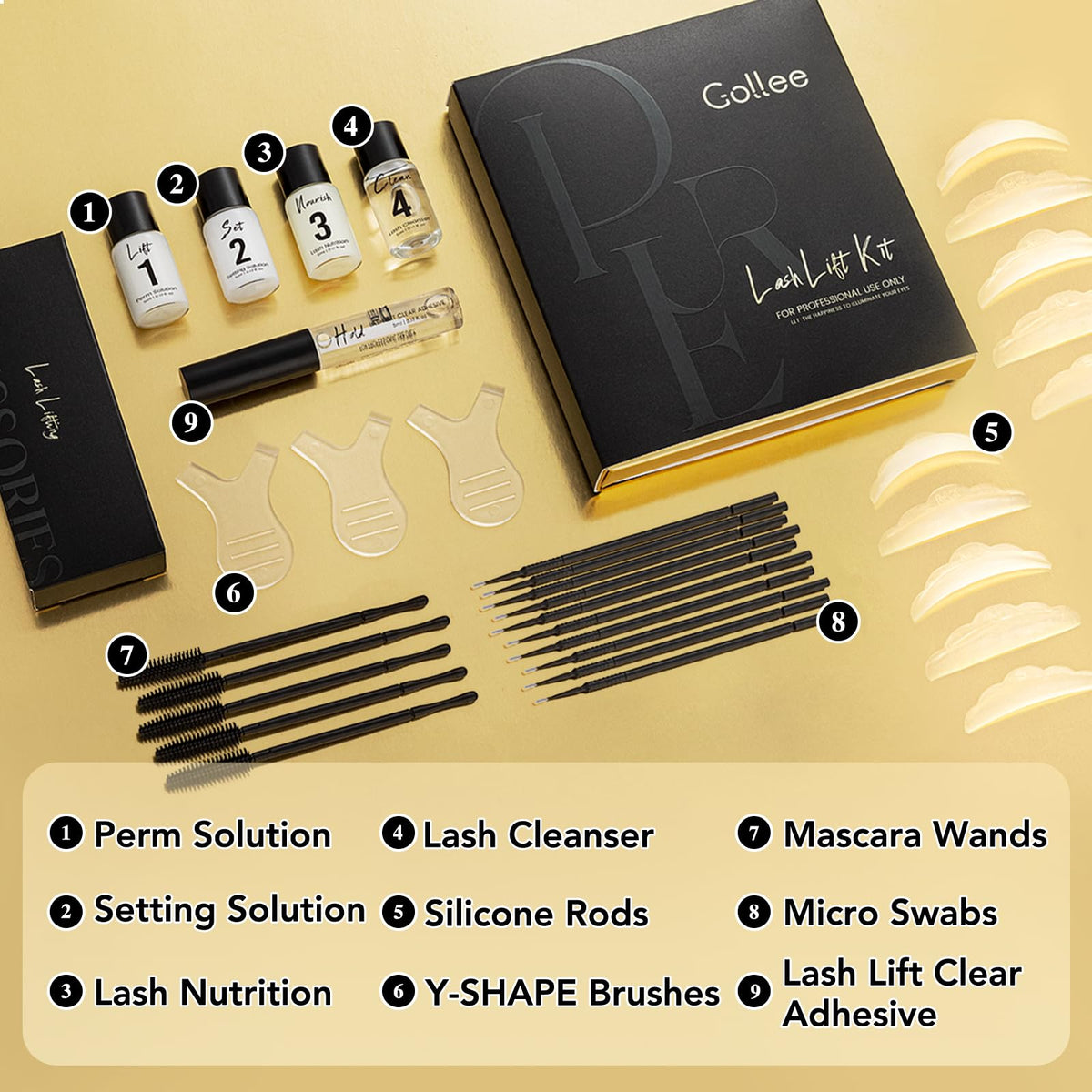 GOLLEE applicator tools close-up for precise, beginner-friendly application