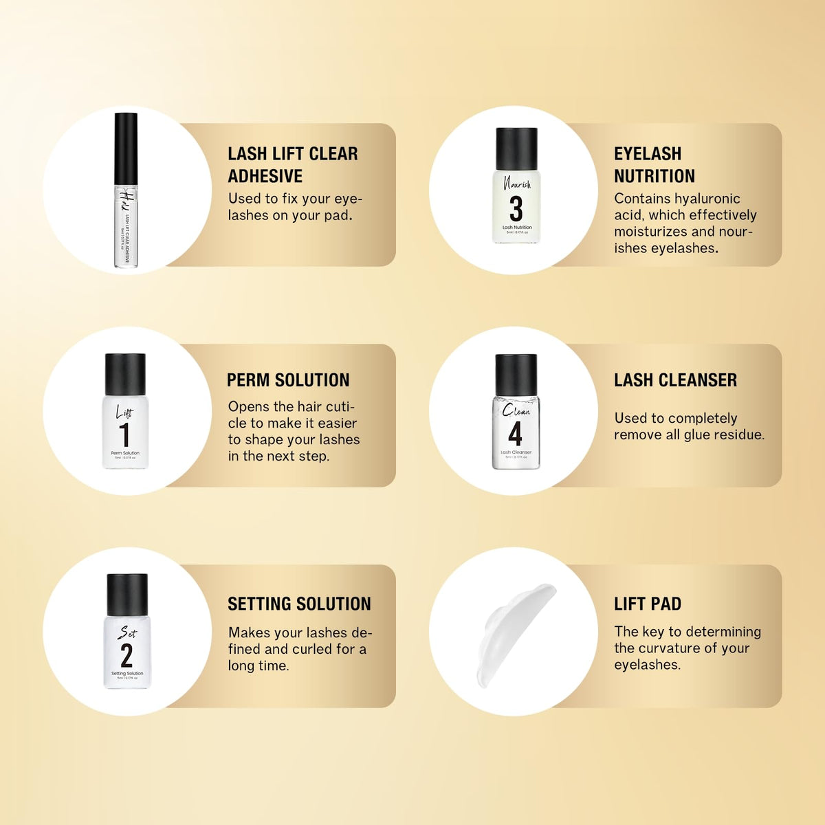 GOLLEE lifted lashes in use demonstrating longer, curled lash effect