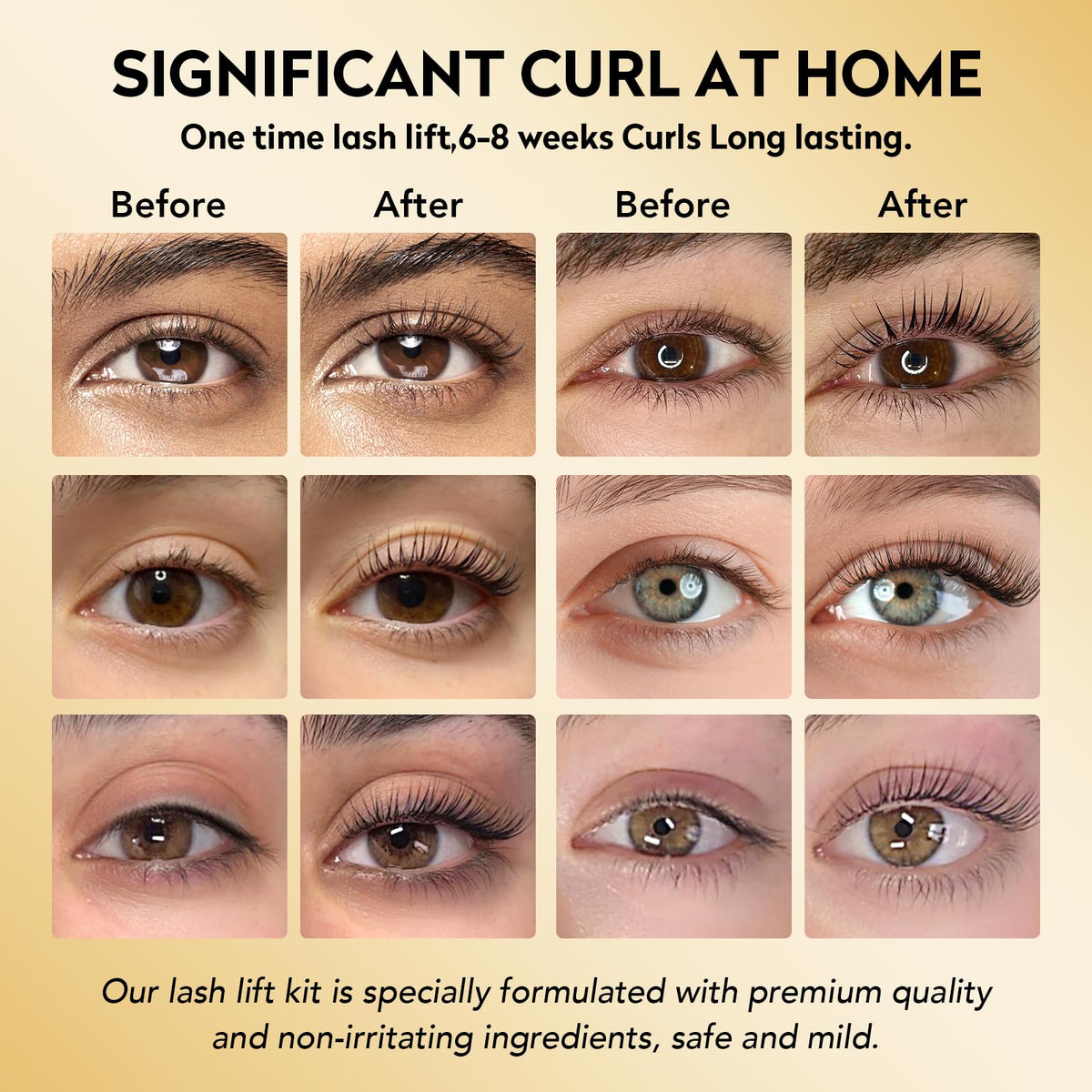 GOLLEE silicone lift pads set with varied sizes for customized curls