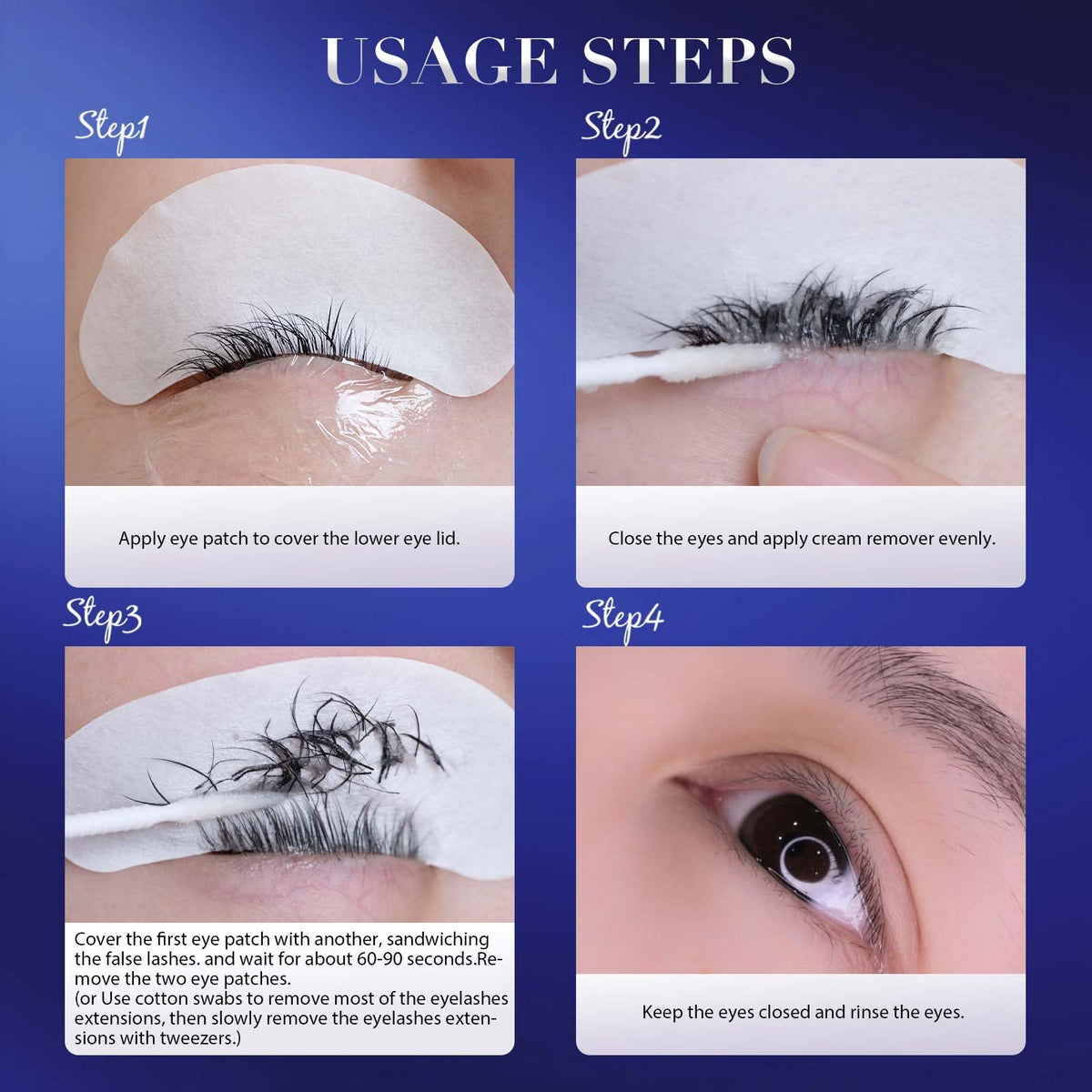 GOLLEEPRO post-removal lashes and aftercare products showing gentle finish and clean results