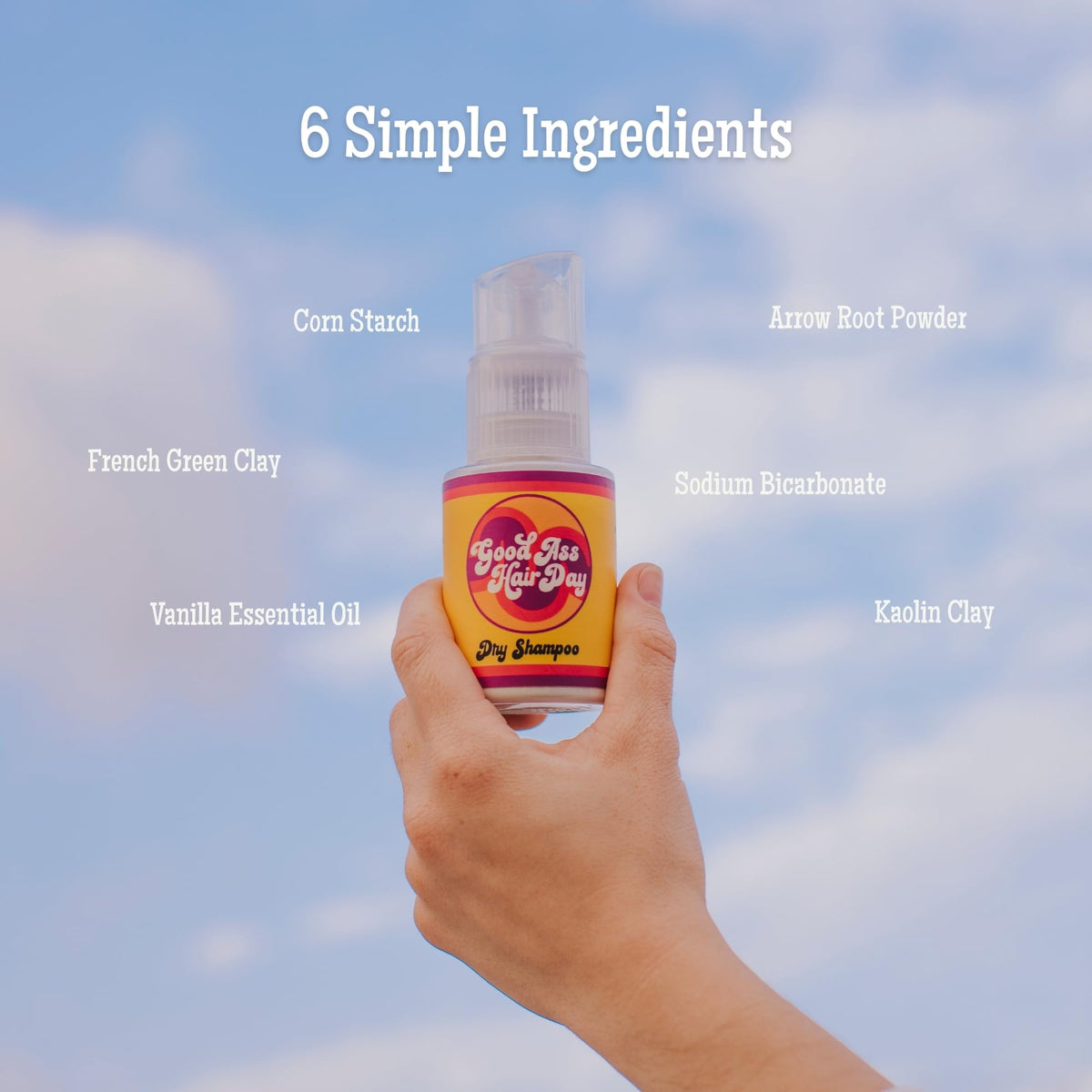 Good Ass Hair Day application on fingertips demonstrating easy touch‑up benefit