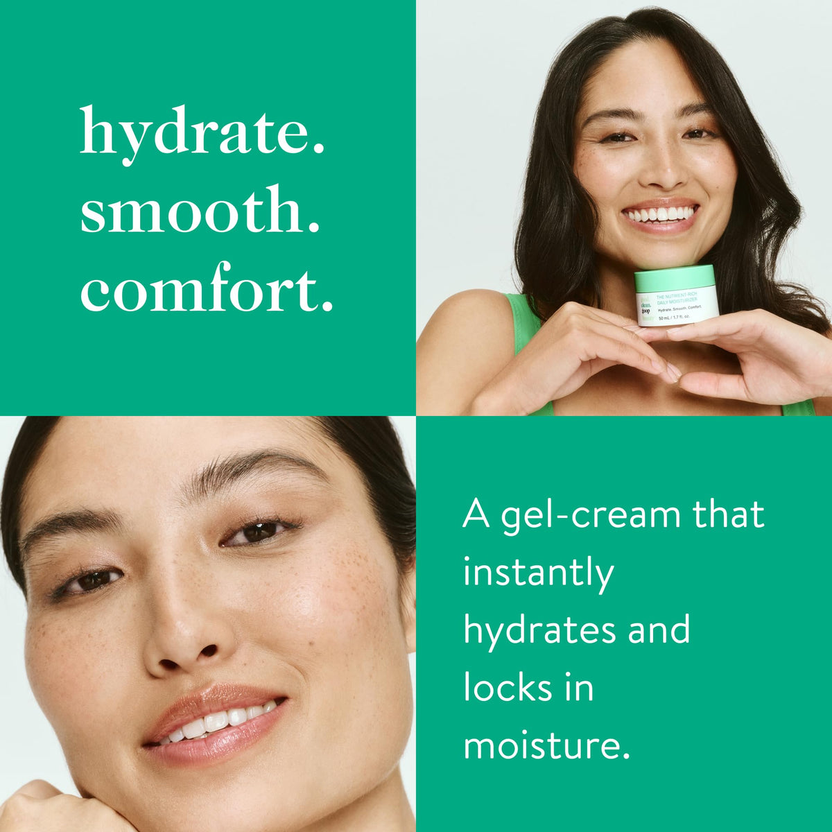 good.clean.goop close-up gel-cream texture demonstrating lightweight hydration