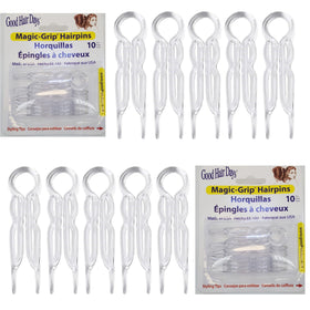 Good Hair Days front packaging showing 20 crystal pins and set benefits