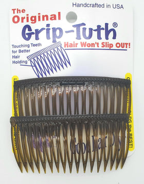 Good Hair Days front view showing tortoise Grip-Tuth set and decorative hold