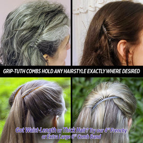 Good Hair Days comb used in lifestyle bridal hairstyle offering lasting security