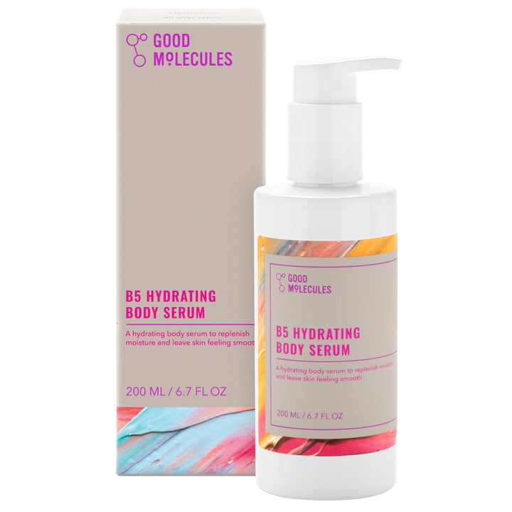 Good Molecules front packaging showing serum bottle and label, clear product benefit