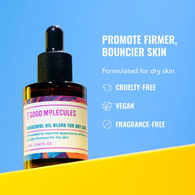 Good Molecules close-up droplet demonstrating lightweight oil texture and fast absorption benefit