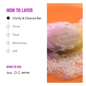 Good Molecules bar with kaolin clay powder highlighting balancing effect