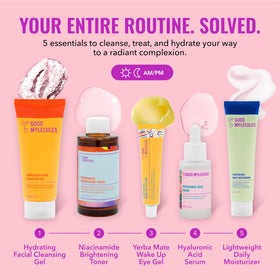 Good Molecules cleansing gel pump demonstrating gentle foam and effective cleansing