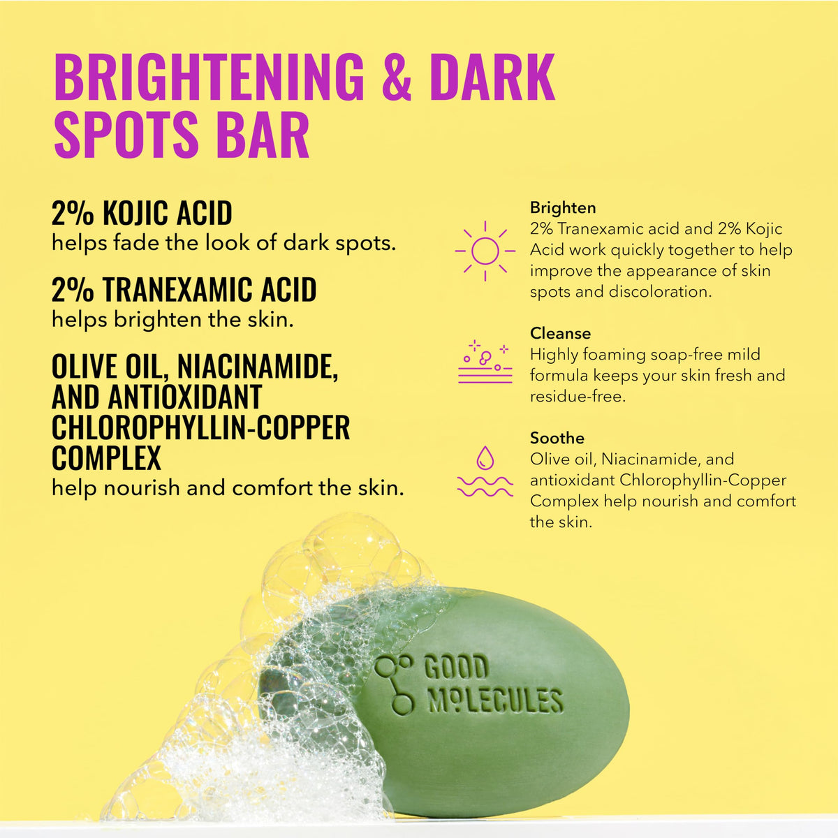 Good Molecules discoloration serum dropper dispensing a clear drop, shows precise application