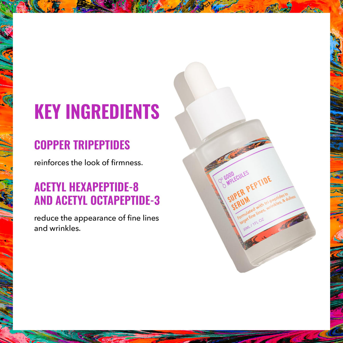 Good Molecules dropper dispensing a drop to measure dosage and easy application benefit