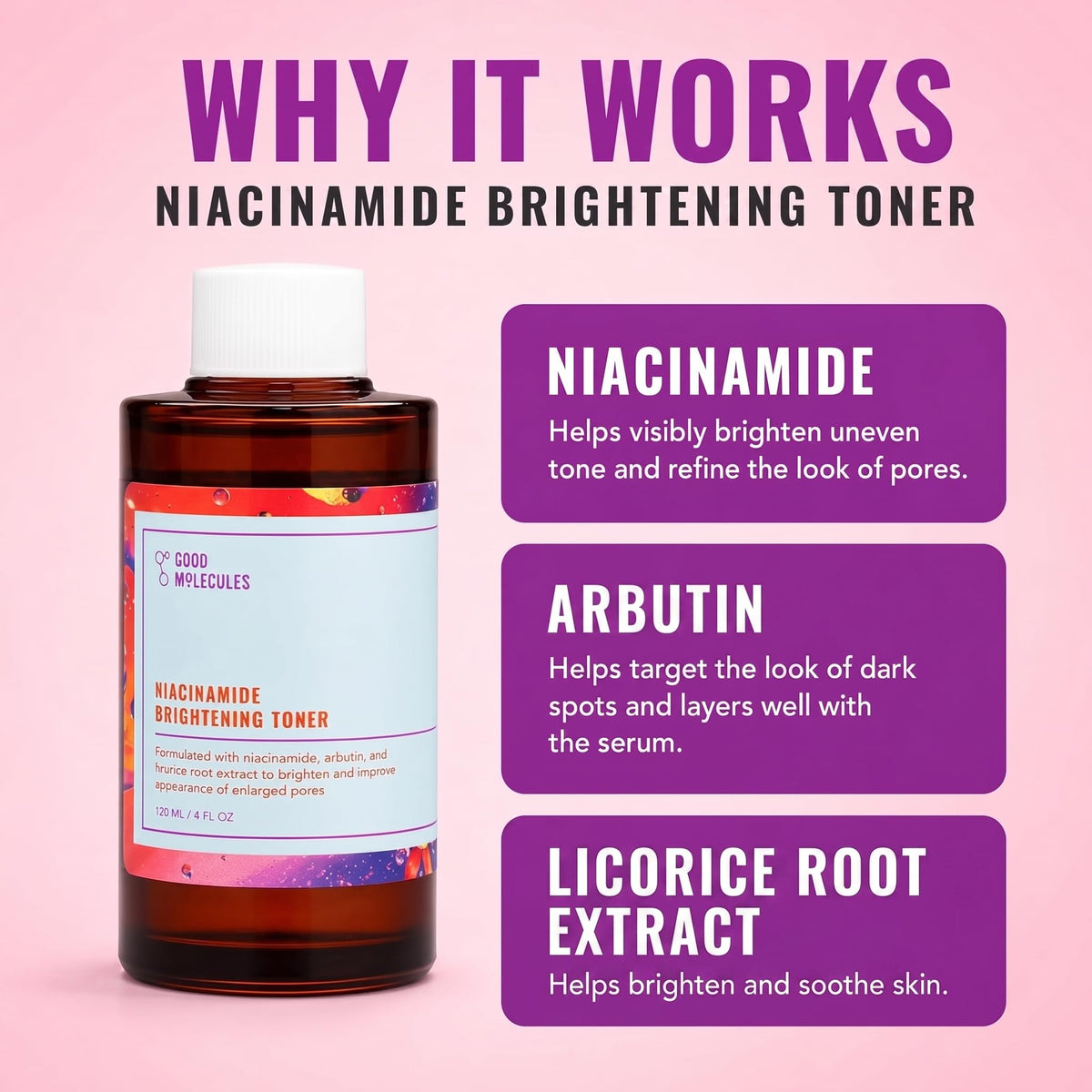 Good Molecules set held in hand to show scale and travel-friendly sizes for easy portability