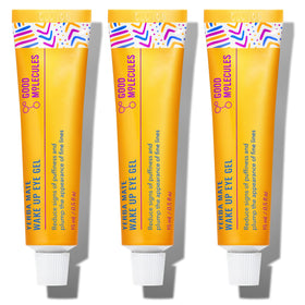 Good Molecules front packaging showing three 15ml tubes for consistent eye care