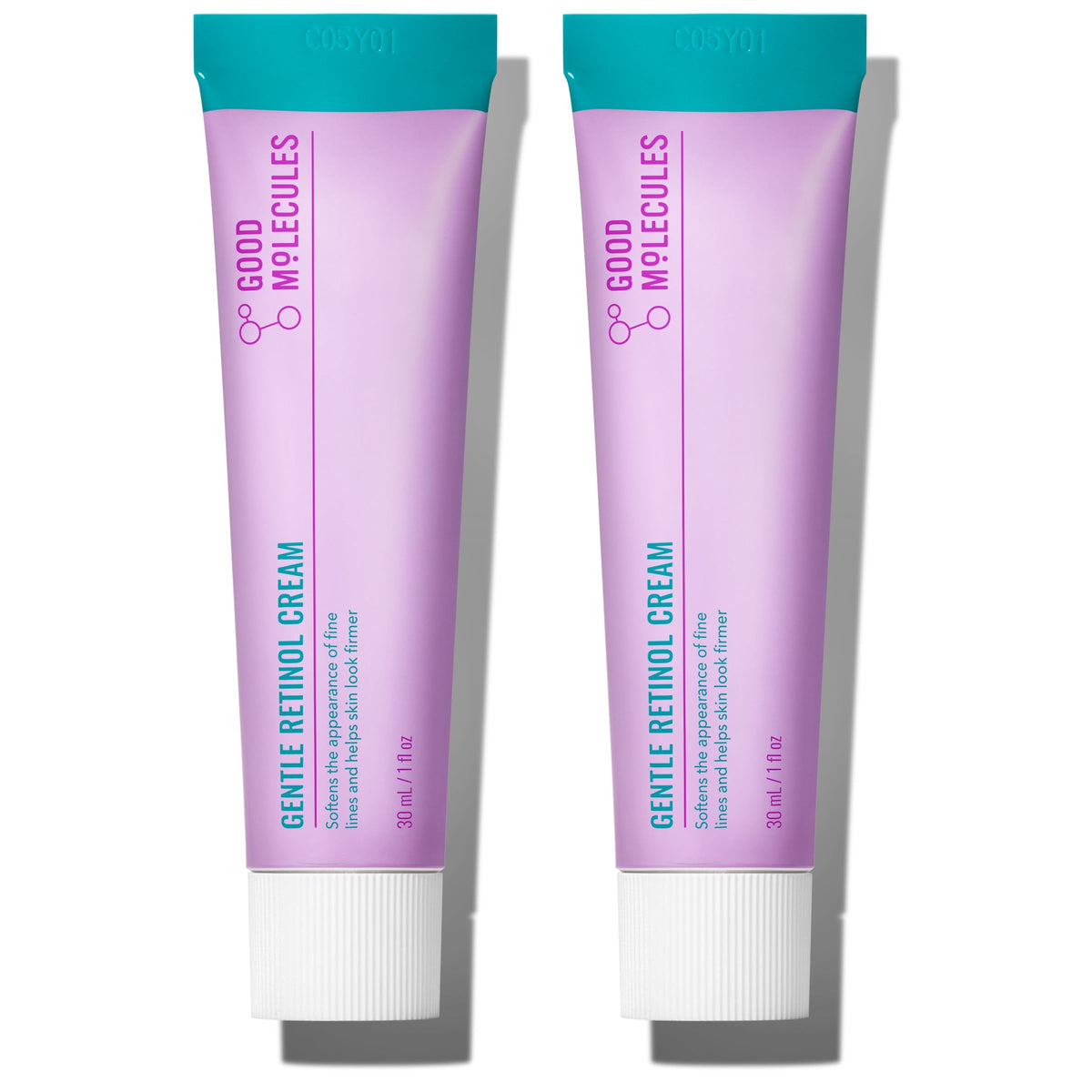 Good Molecules front packaging showing twin 30 ml tubes and benefits