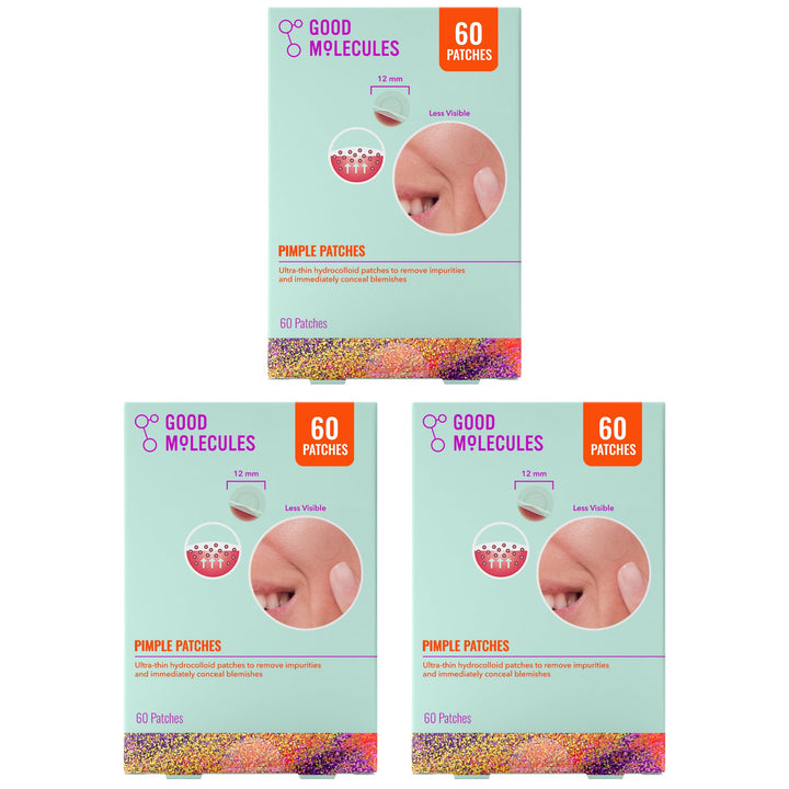 Good Molecules front packaging showing three 60-count packs for convenience