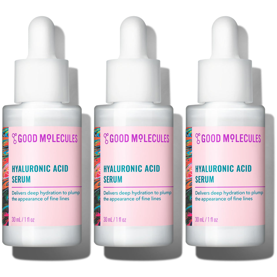 Good Molecules front packaging showing bottle and label, clear hydration benefit