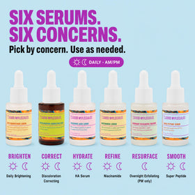 Good Molecules hyaluronic acid serum drop closeup, shows lightweight hydration