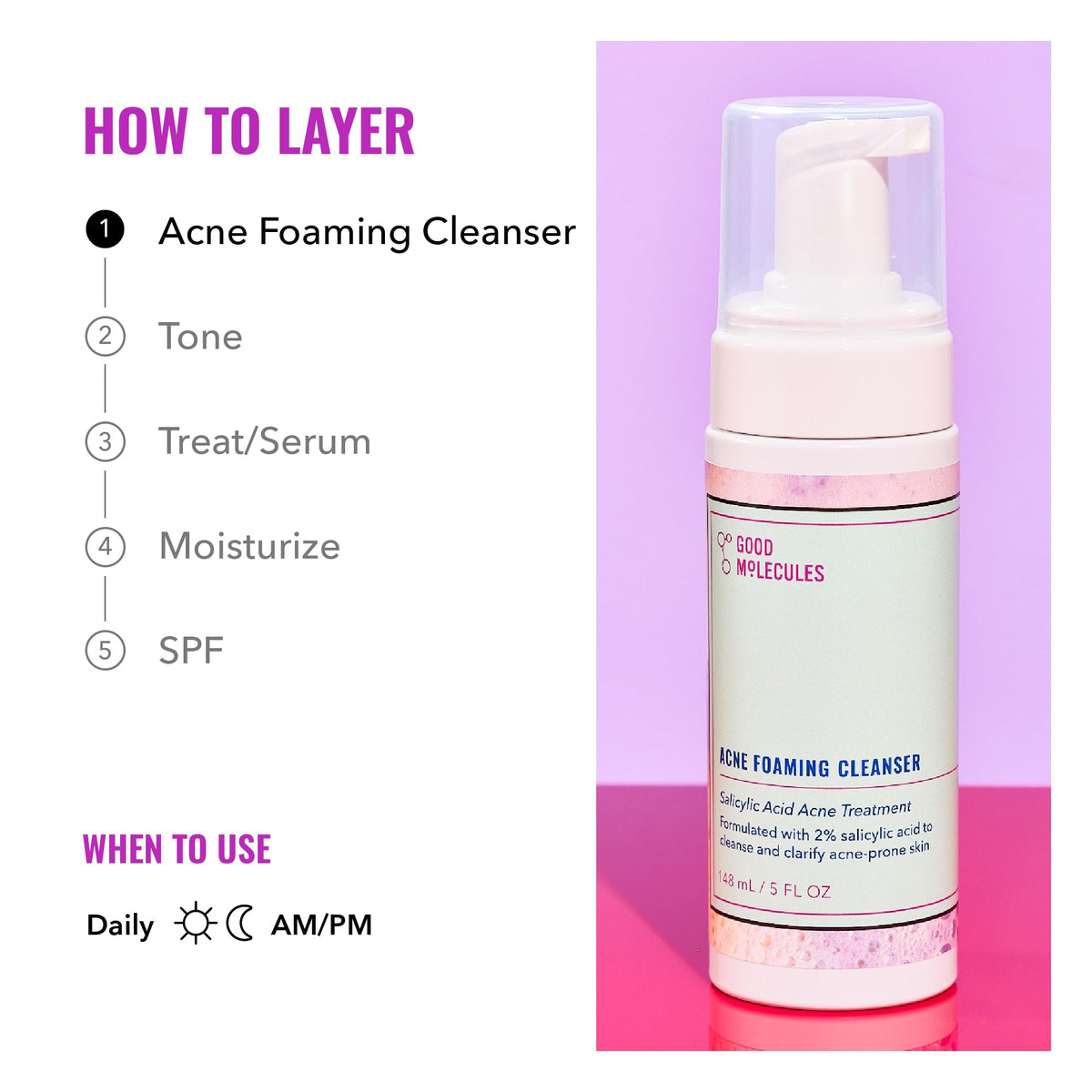 Good Molecules used in bathroom routine setting illustrating everyday integration and practicality