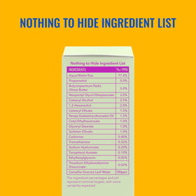 Good Molecules ingredient label close-up showing gentle, clean formulation