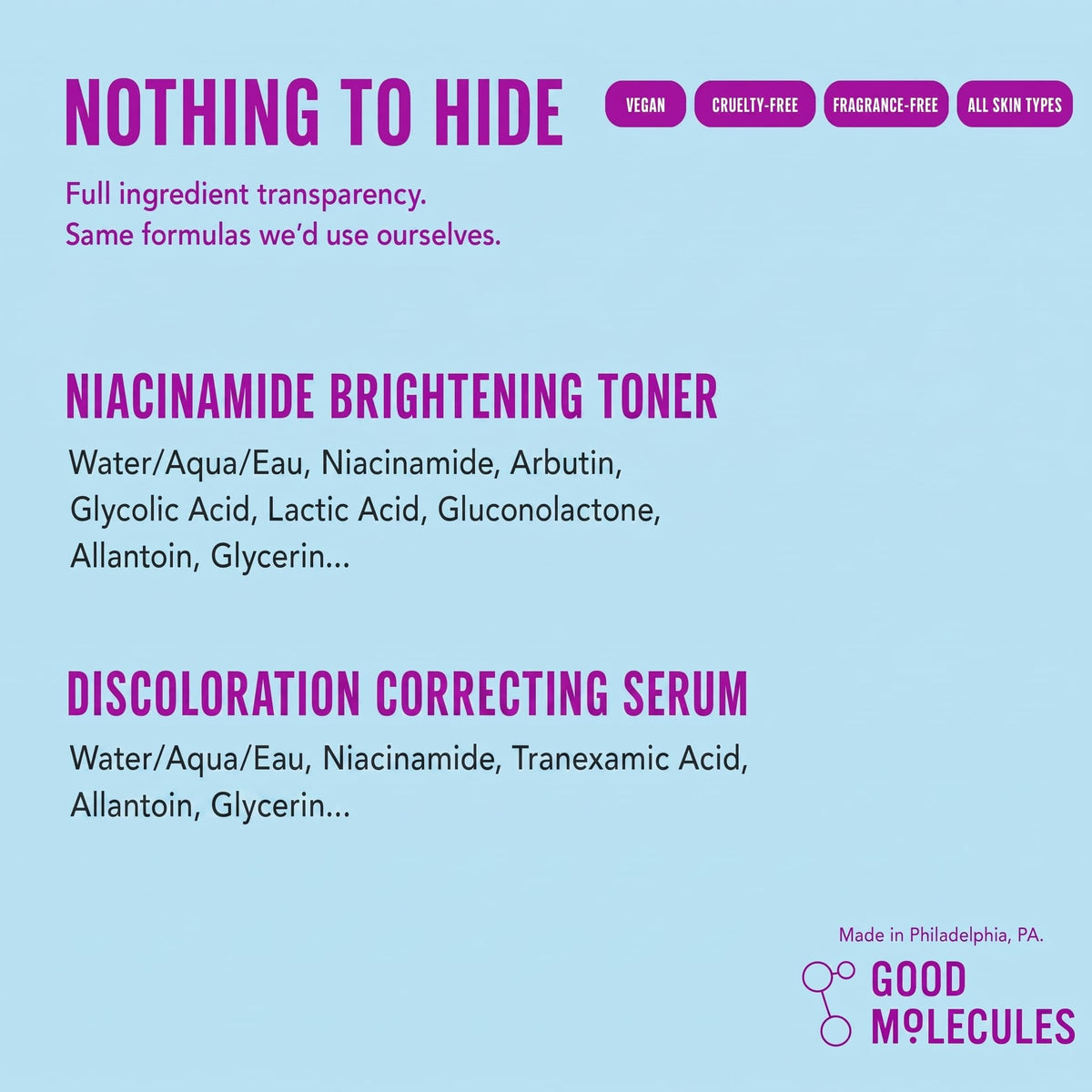 Good Molecules applying serum in morning routine setting to show simplicity and daily use benefit