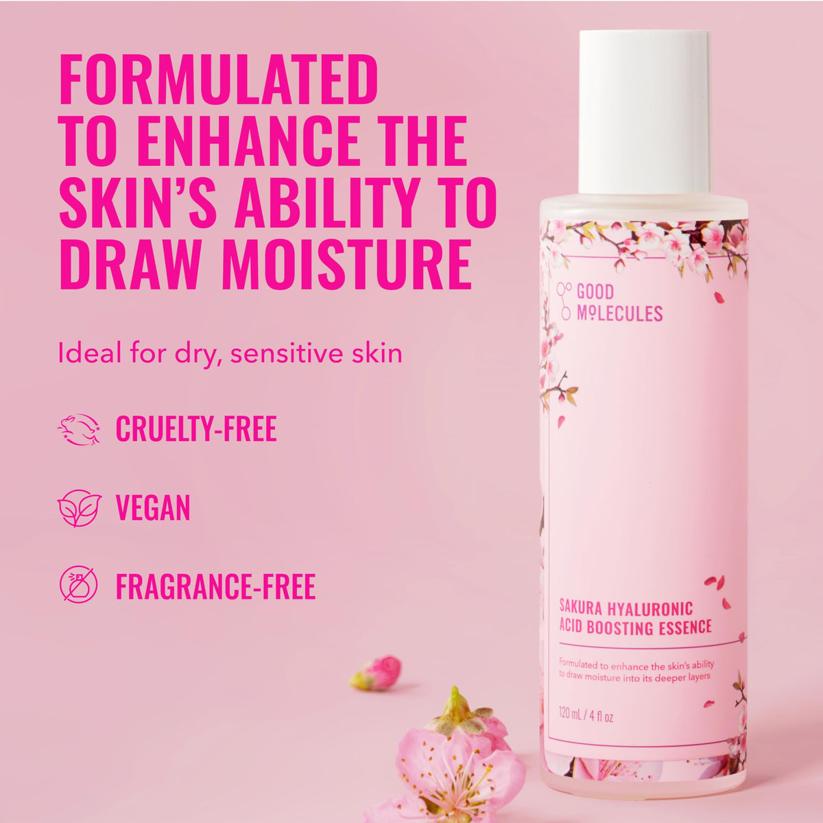 Good Molecules gentle liquid texture pouring to show lightweight absorption