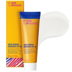 Good Molecules front packaging showing SPF 30 and minimal white cast benefit