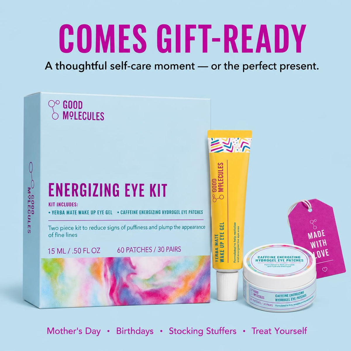 Good Molecules kit held in hand showing compact, travel-friendly sizing