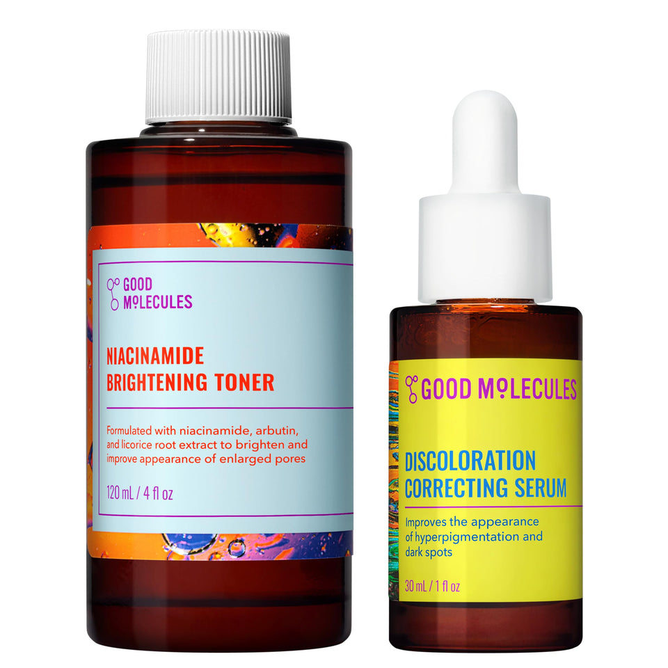 Good Molecules front packaging showing both bottles and benefits