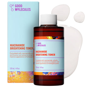 Good Molecules bottle front view showing clean packaging and brightening benefit