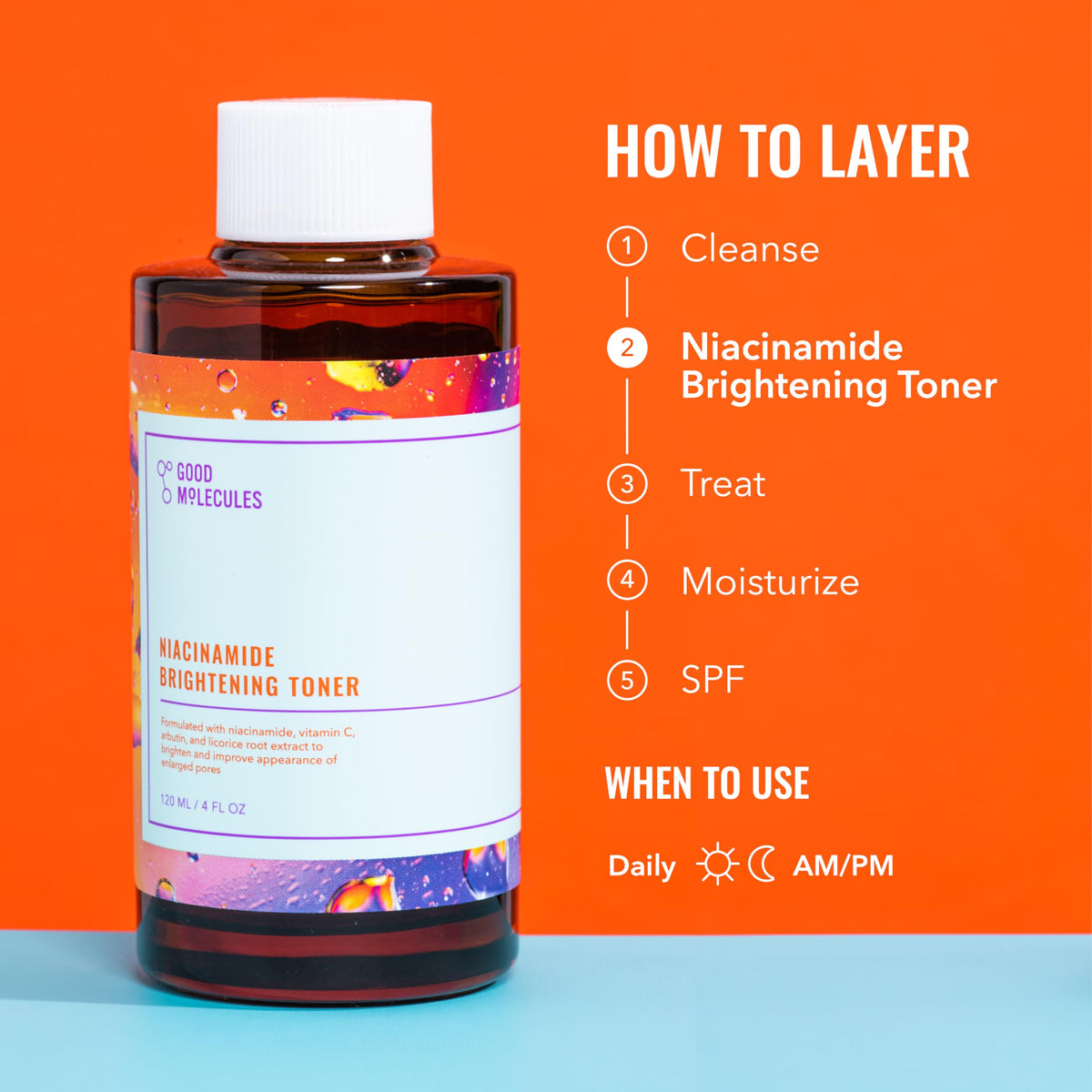 Good Molecules next to ruler showing product size and travel-friendly convenience