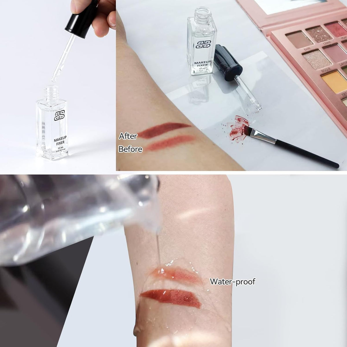 GOOD MOTHER bottle inside travel makeup bag lifestyle for on-the-go touch-ups