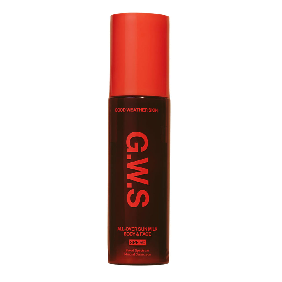 Good Weather Skin front packaging showing SPF 50 label and benefits