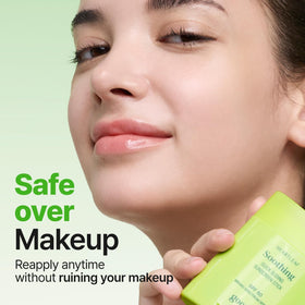 GOODAL application on cheek showing quick, non-sticky reapplication
