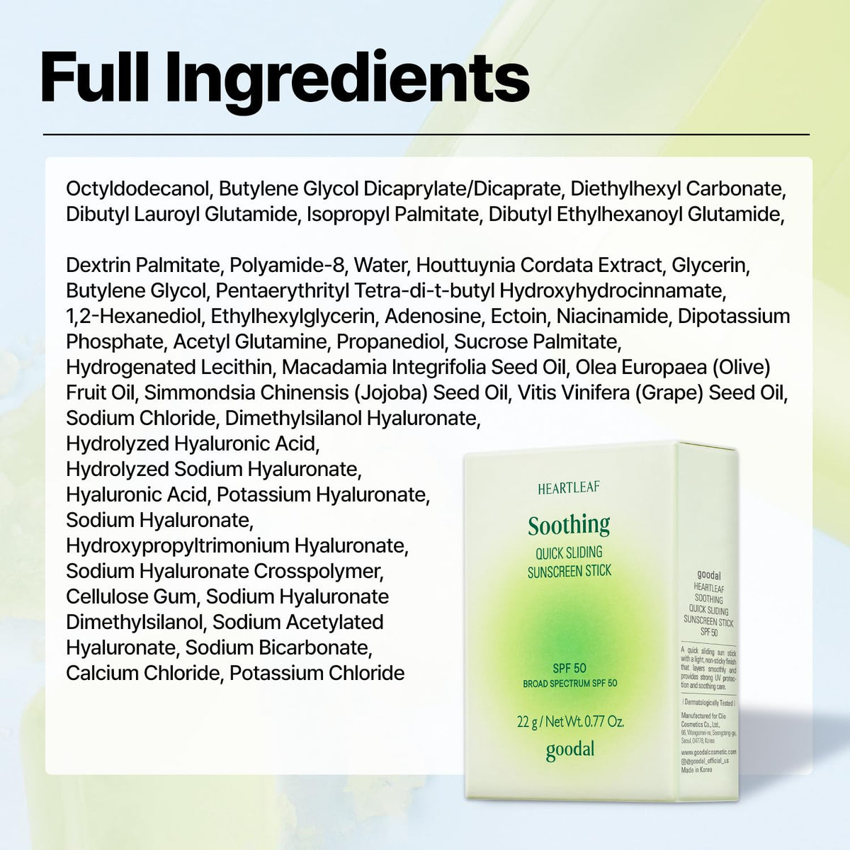 GOODAL packaging with vegan and reef-friendly icons for conscious users