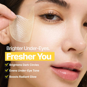 GOODAL patches beside Vita C serum showing complementary layering benefit