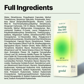 GOODAL packaging with vegan and reef-friendly badges indicating eco benefits