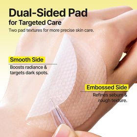 GOODAL single pad being applied to face to deliver Vitamin C and even tone