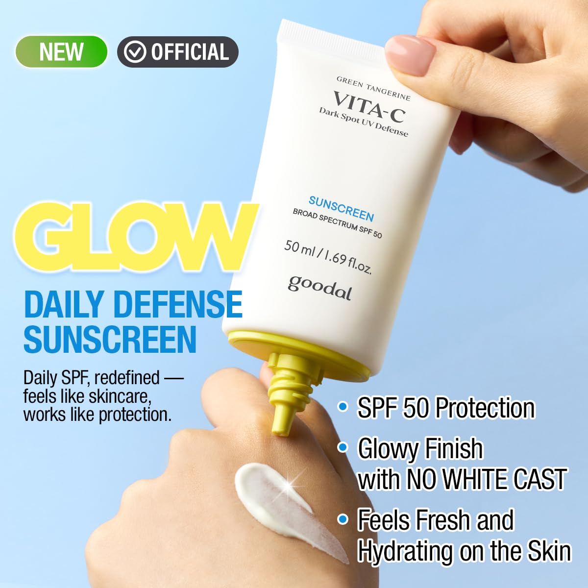 GOODAL creamy texture close-up demonstrating fast absorption benefit