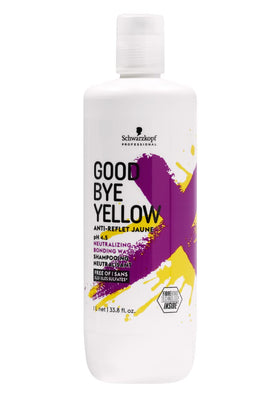GOODBYE YELLOW front bottle showing size and professional packaging benefit