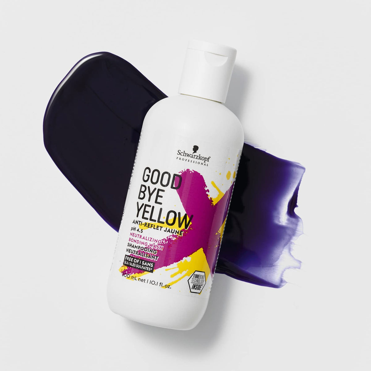 GOODBYE YELLOW creamy lather texture illustrating gentle cleansing benefit
