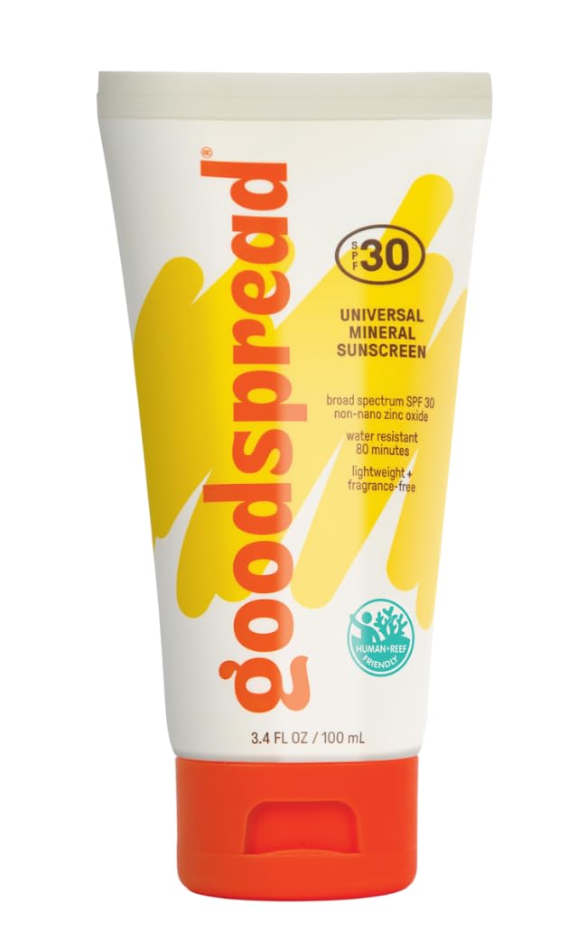 Goodspread front packaging showing SPF 30 and reef safe benefits