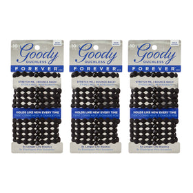 GOODY braided elastic front packaging showing durable three-count convenience