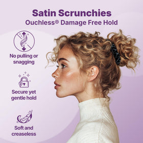Goody satin fabric close-up revealing smooth texture that reduces frizz