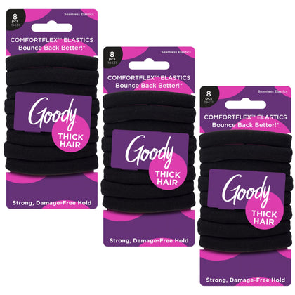 Goody front packaging showing black elastics and pack quantity for easy selection