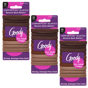 Goody front packaging showing brown ComfortFlex elastics and pack count