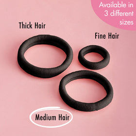 GOODY three-pack contents laid out to show 30 elastics for travel and storage