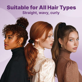 Goody scrunchie on pillow illustrating overnight protection and crease-free hair