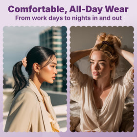 GOODY scrunchie securing a sleek ponytail showing secure hold without creases